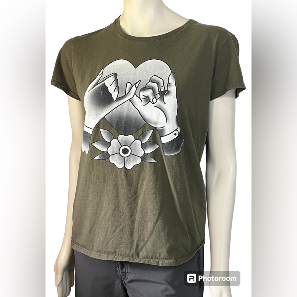 Olive Green Pinky Imperfection Top